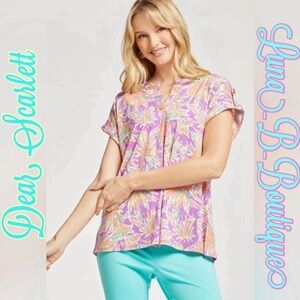 🆕⚡️Dear Scarlett⚡️•Lizzy Wrinkle Free Short Sleeve Top•